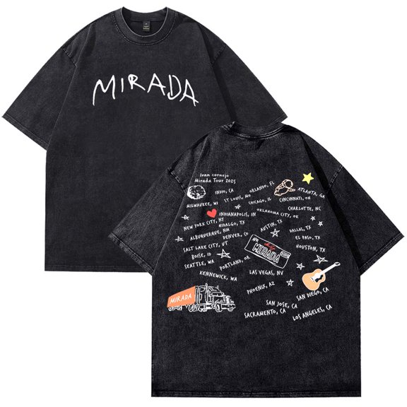 Ivan Cornejo Mirada Tour 2025 Merch T-Shirt Cotton Wash Tee Women Men Short Sleeve Casual Crewneck Tee