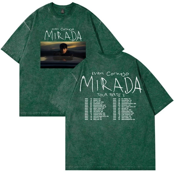 Ivan Cornejo Mirada Tour 2025 Merch T-Shirt Vintage Wash Tee Casual Women Men Short Sleeve Crewneck Tee