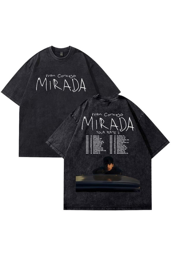 Ivan Cornejo Mirada Tour 2025 Merch T-Shirt Vintage Wash Tee Women Men Short Sleeve Crewneck Tee