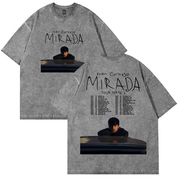 Ivan Cornejo Mirada Tour 2025 T-Shirt Vintage Wash Tee Women Men Short Sleeve Fashion Crewneck Tee