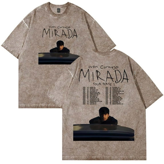 Ivan Cornejo Mirada Tour 2025 T-Shirt Vintage Wash Tee Women Men Short Sleeve Fashion Crewneck Tee