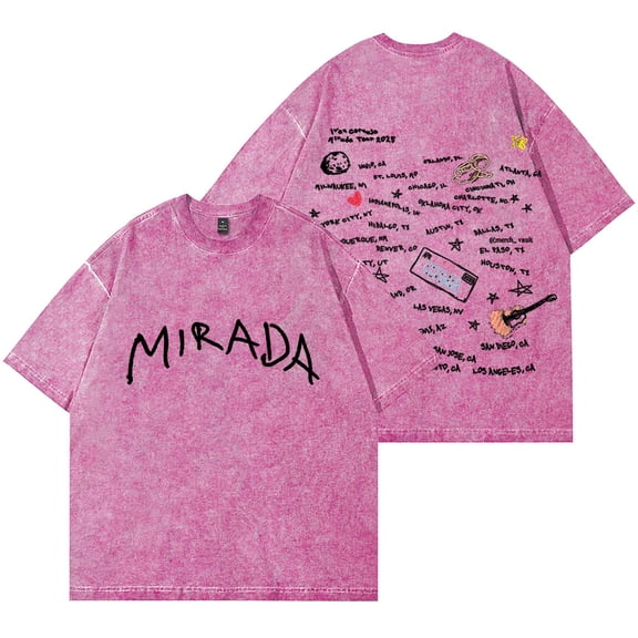 Ivan Cornejo Mirada Tour Merch Vintage Wash T-Shirts Women Men Cotton Short Sleeve Tee