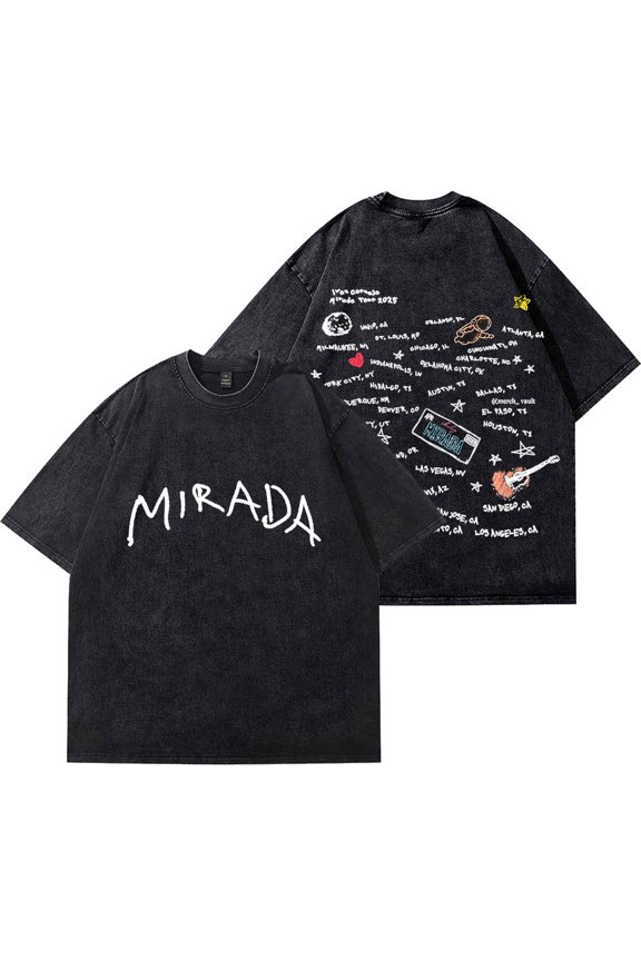 Ivan Cornejo Mirada Tour Merch Vintage Wash T-Shirts Women Men Cotton Short Sleeve Tee