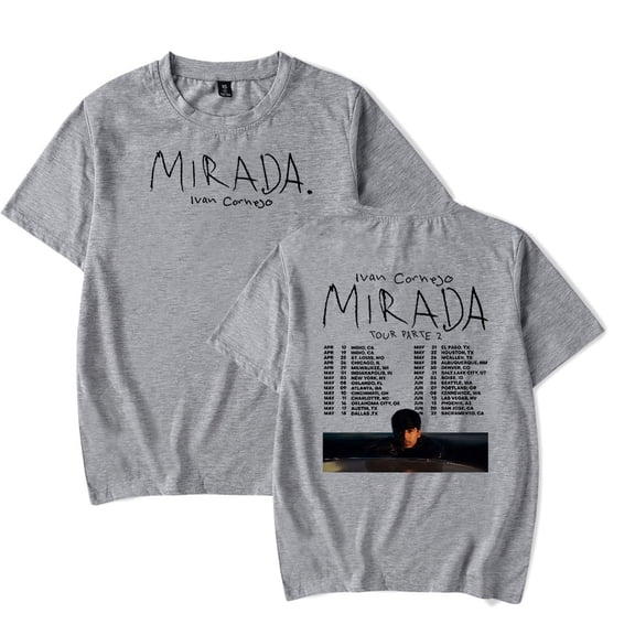 Ivan Cornejo Mirada Tour Parte 2 Merch T-shirt Women's men's retro casual summer round neck short sleeved T-shirt