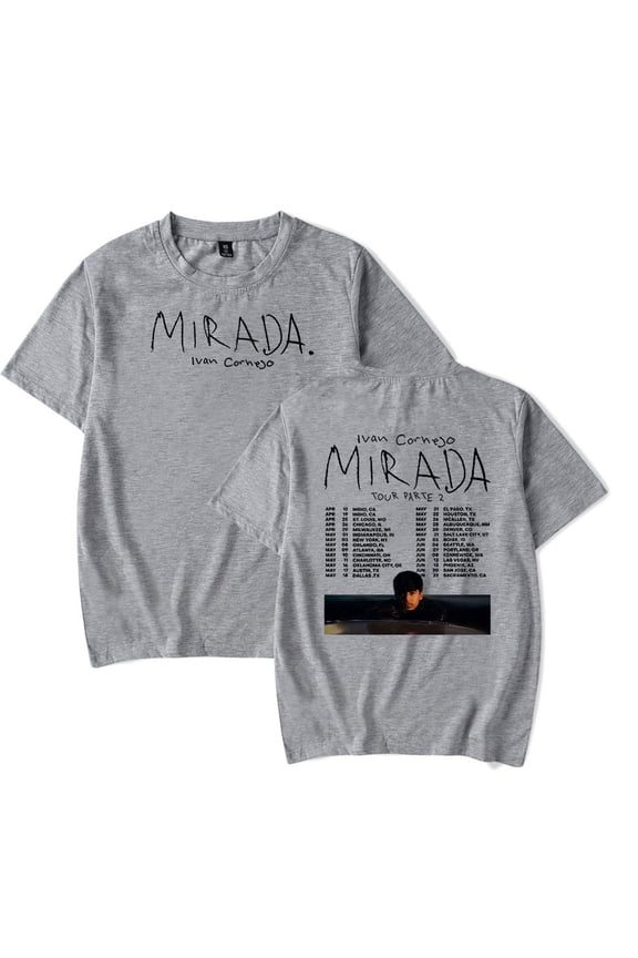 Ivan Cornejo Mirada Tour Parte 2 Merch T-shirt Women's men's retro casual summer round neck short sleeved T-shirt