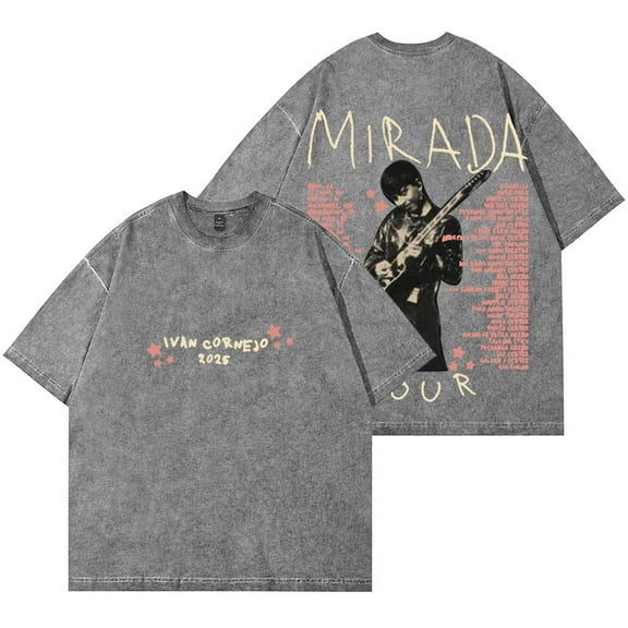 Ivan Cornejo Mirada Tour Parte 2 Vintage Wash T-Shirts Women Men Cotton Short Sleeve Tee