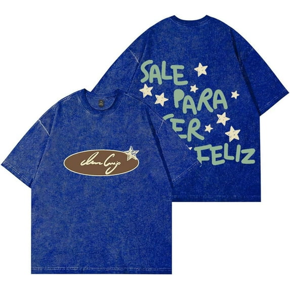Ivan Cornejo Sale para Ser Feliz Vintage Wash T - Shirts - Cotton Short Sleeve Tees