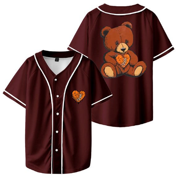 Ivan Cornejo Terapia Tour 2024 Bear Merch Baseball Jersey V-Neck Shirt Women Men Short Sleeve Streetwear Clothes