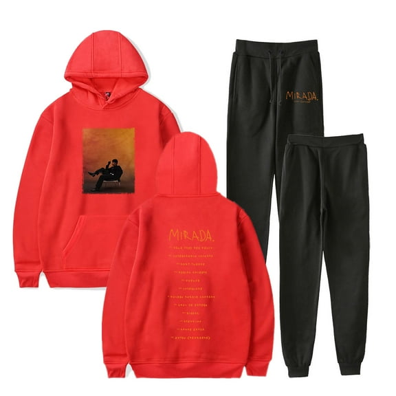 Ivan Cornejo Tracklist Hoodies Jogger Pants 2025 Mirada Tour Merch Unisex Fashion Streetwear Set