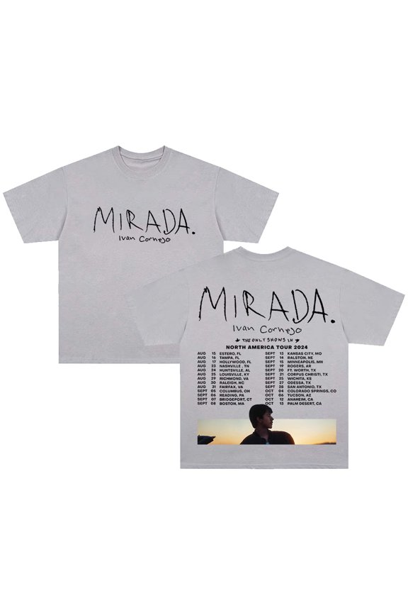 tshirt Mirada Tour Merch Tee Tops 2024 Short Sleeve for Women and Men Streetwear Casual