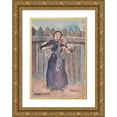 thumbnail image 1 of Ivan Ivanec 11x14 Gold Ornate Wood Frame and Double Matted Museum Art Print Titled - A Woman Playing the Violin (1910), 1 of 4