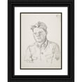 thumbnail image 1 of Ivan Ivanec 14x18 Black Ornate Wood Framed Double Matted Museum Art Print Titled - Portrait of a Soldier. (1943), 1 of 5