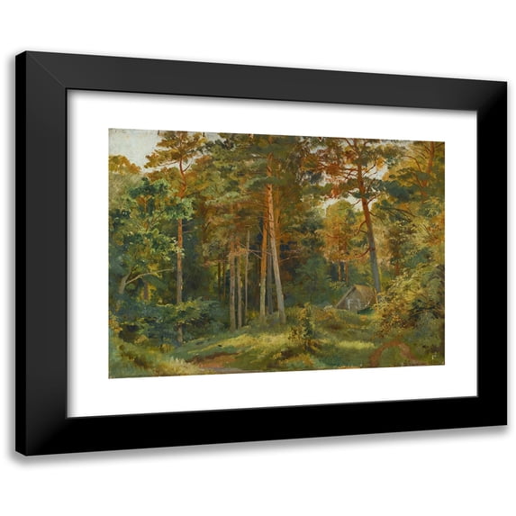 Ivan Ivanovich Shishkin 18x14 Black Modern Framed Museum Art Print Titled - The Mill in the Forest