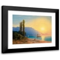 thumbnail image 1 of Ivan Konstantinovich Aivazovsky 14x12 Black Modern Framed Museum Art Print Titled - Sunset Over Yalta (1861), 1 of 5
