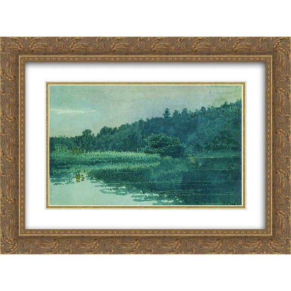 Ivan Kramskoy 2x Matted 24x20 Gold Ornate Framed Art Print 'Siverskaya '
