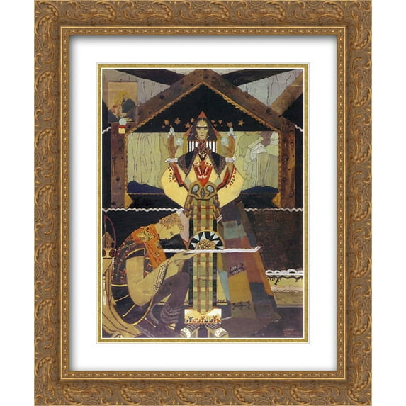 Ivan Milev 2x Matted 20x24 Gold Ornate Framed Art Print 'Obruchenie'