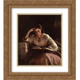 thumbnail image 1 of Ivan Nikolaevich Kramskoi 2x Matted 20x22 Gold Ornate Framed Art Print 'Sophia Kramskaya Reading', 1 of 2