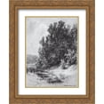 thumbnail image 1 of Ivan Shishkin 2x Matted 20x24 Gold Ornate Framed Art Print 'Stream', 1 of 2