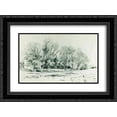 thumbnail image 1 of Ivan Shishkin 2x Matted 24x18 Black Ornate Framed Art Print 'Trees in the field. Bratsevo', 1 of 2