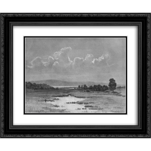 Ivan Shishkin 2x Matted 24x20 Black Ornate Framed Art Print 'Swamp'