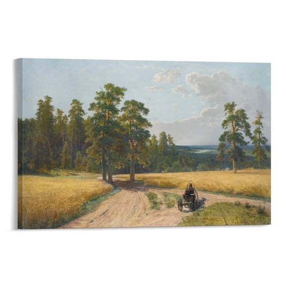 Ivan Shishkin 《At The Edge of The Pine Forest 1897》 Prints Poster Print Photo Art Painting Canvas Poster Home Decorative Bedroom Modern Decor Posters Gifts 12x18inch(30x45cm)