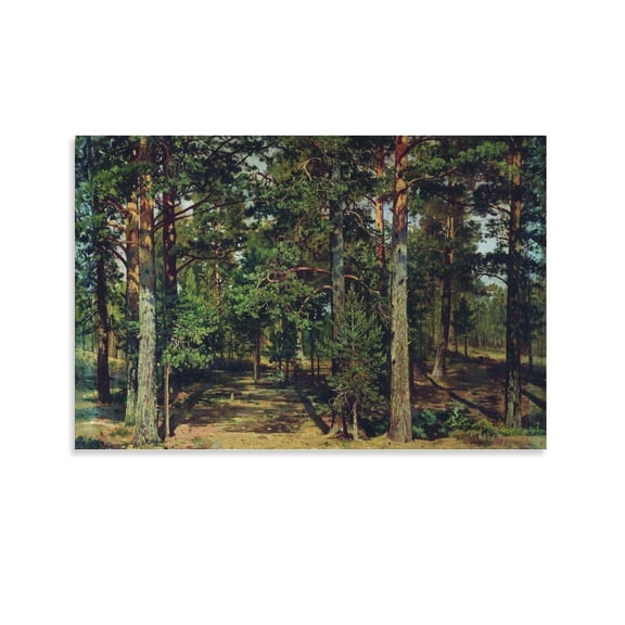 Ivan Shishkin Print Painting Pine Forest 3 Wall Art Poster Gifts Bedroom Prints Home Decor Hanging Picture Canvas Painting Posters 16x24inch(40x60cm)
