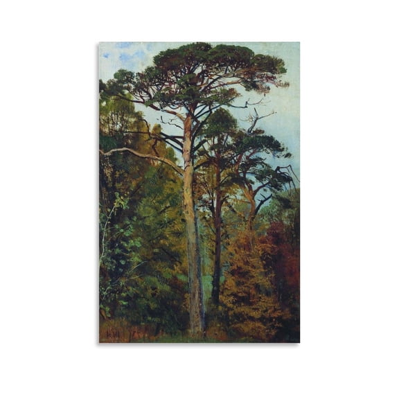 Ivan Shishkin Print Painting Pines Canvas Wall Art Prints Poster Gifts Photo Picture Painting Posters Room Decor Home Decorative 12x18inch(30x45cm)