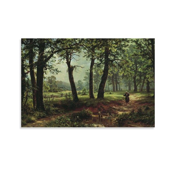 Ivan Shishkin Print Painting Summer Day Wall Art Poster Scroll Canvas Painting Picture Living Room Decor Home 12x18inch(30x45cm)