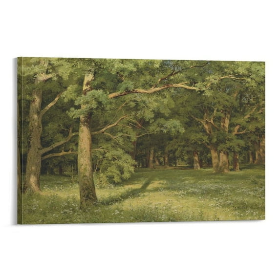 Ivan Shishkin Print Painting The Forest Clearing Artworks Canvas Poster Room Aesthetic Wall Art Prints Home Modern Decor Gifts 24x36inch(60x90cm)