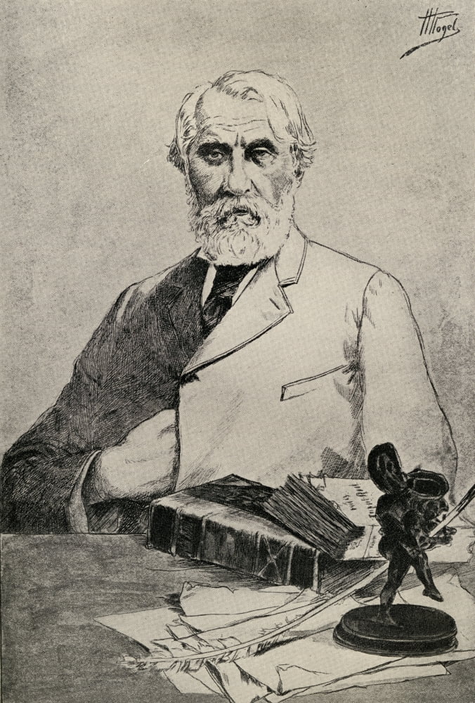 Ivan TurgenevAlso Spelled Turgueniev And Tourgeuneff 1818-1883 Russian Author Canvas Art - Ken Welsh Design Pics (12 x 18)