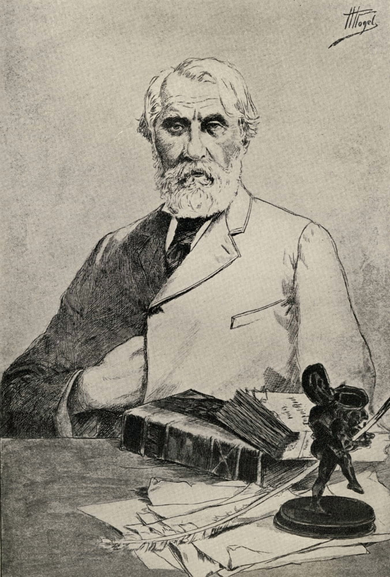 Ivan TurgenevAlso Spelled Turgueniev And Tourgeuneff 1818-1883 Russian Author Canvas Art - Ken Welsh Design Pics (24 x 36)