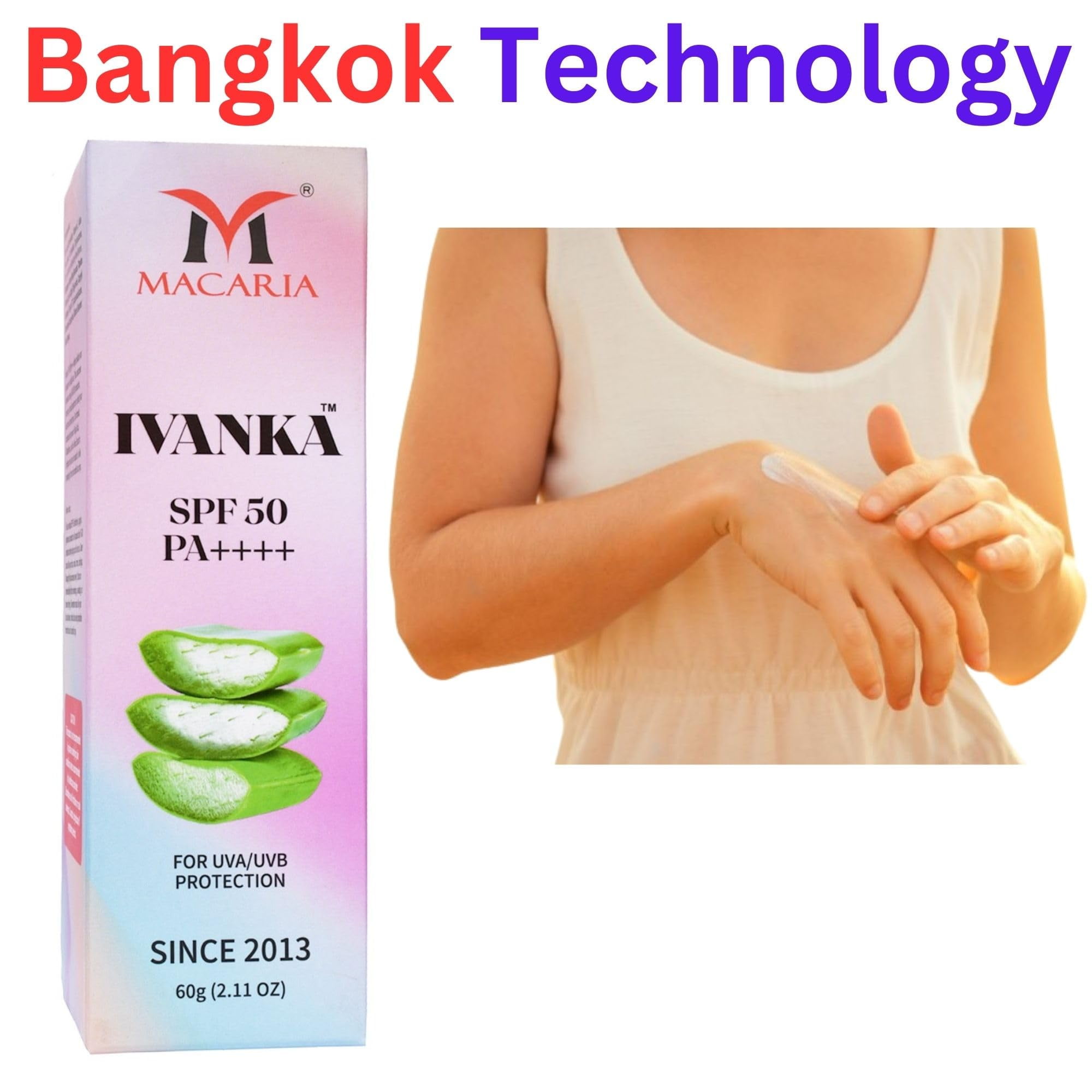 Ivanka SPF 50 Sunscreen UVA UVB With Kojic Acid, Vitamin E & Aloe