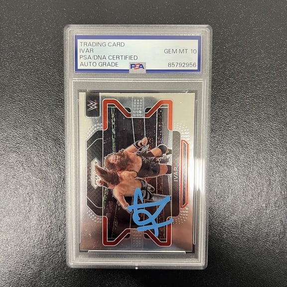 Ivar Signed 2022 Panini Prizm WWE#73 Card PSA Auto 10 Autographed