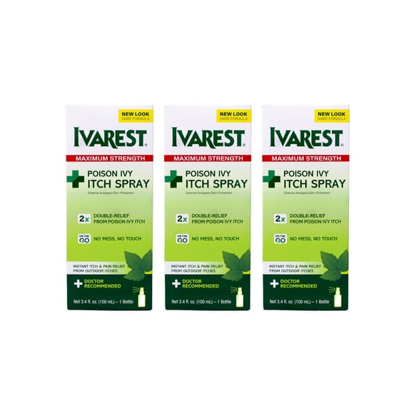 Ivarest Poison Ivy Itch Spray, Maximum Strength 3.40 oz (Pack of 3)