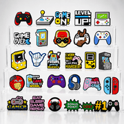 IVASKY 30 Pcs Video Game Shoe Charms for Clogs, Gamer Controller Arcade Decoration Pins for Boys Kids Teens, Party Favor Gifts PVC Bulk Pack