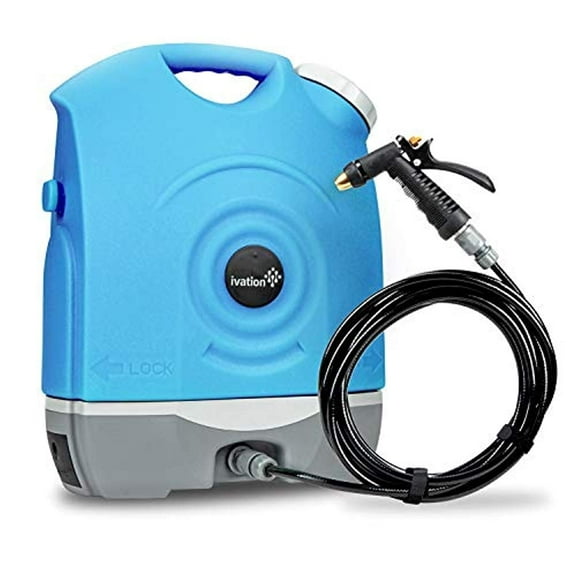IVATION Portable Electric Pressure Washer with Water Tank & Rechargeable Battery