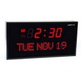 thumbnail image 1 of Ivation 22 in. Large Digital Wall Clock, LED Digital Clock with Calendar, 1 of 6