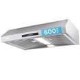 thumbnail image 1 of Ivation 30" Under Cabinet Range Hood, 600 CFM, 3-Way Venting, Built-In LED Light & Clock, 1 of 8