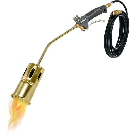 Ivation 320,000 BTU Propane Weed Torch with Adjustable Flame and 12" Long Hose