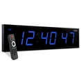 thumbnail image 1 of Ivation 36 in. Large Digital Wall Clock, LED Digital Clock with Timer and Alarm - Blue, 1 of 10