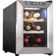thumbnail image 1 of Ivation 6 Bottle Horizontal Thermoelectric Wine Cooler, Super Quiet Freestanding Wine Fridge - Stainless Steel, 1 of 7