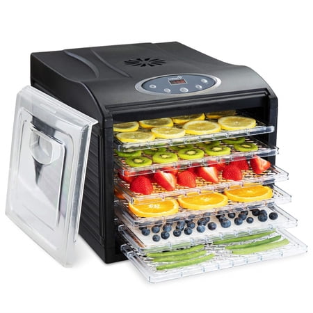 Ivation 6-Tray Countertop Digital 480W Food Dehydrator W/Preset Temp Settings & Auto Shutoff Timer