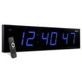 thumbnail image 1 of Ivation Large Digital Clock, 60" Led Wall Clock with Stopwatch, Alarms, Timer, Temp & Remote, Blue, 1 of 10