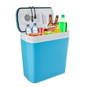 Ivation 24L Portable Thermoelectric Cooler and Warmer, Aqua Blue