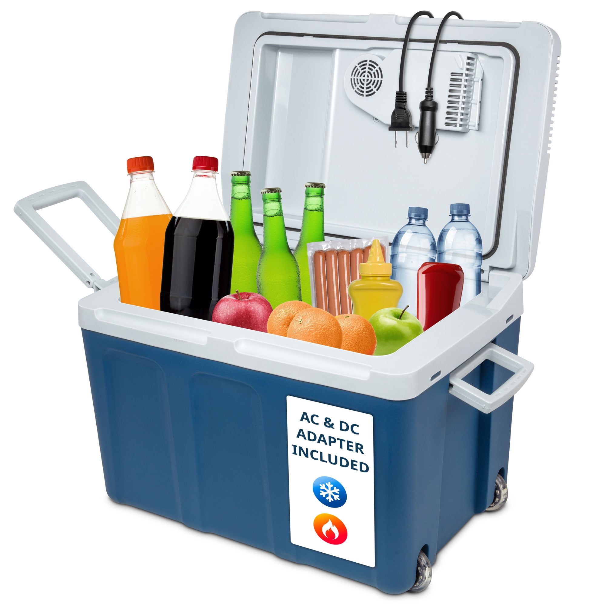 IVATION 48 Quart Portable Thermoelectric Cooler & Warmer with Wheels & Handle for Vehicles