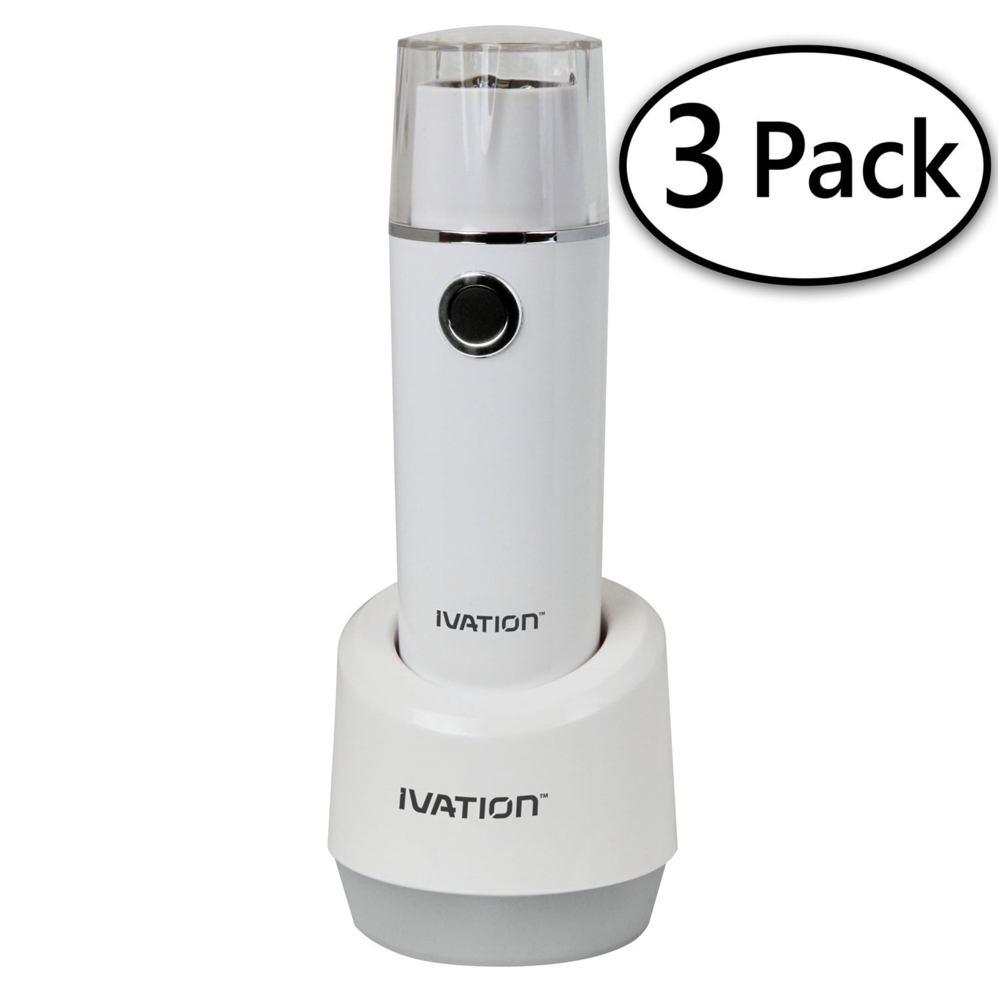 Ivation 3-in-1 Emergency LED Nightlight Flashlight Strobe Rechargeable 3 Pack