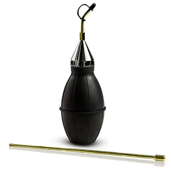 Ivation Bulb Duster, Handheld Powder Sprayer, 12" Extendable Diatomaceous Earth Applicator – Large
