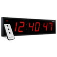 thumbnail image 1 of Ivation Large Digital Clock, 30" Led Wall Clock with 6-Level Brightness & Mounting Hardware, Red, 1 of 9