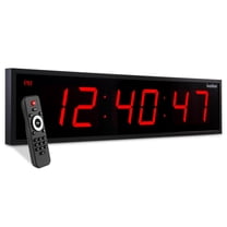 Ivation Huge 36 inch Large Big Oversized Digital LED Clock - Red