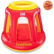 IVATION Inflatable Pool Basketball Hoop with Ball for Swimming Pool Fun